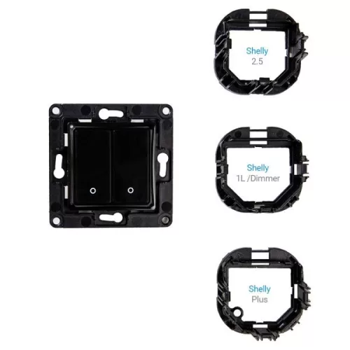 Shelly Wall Switch 2 button - Black