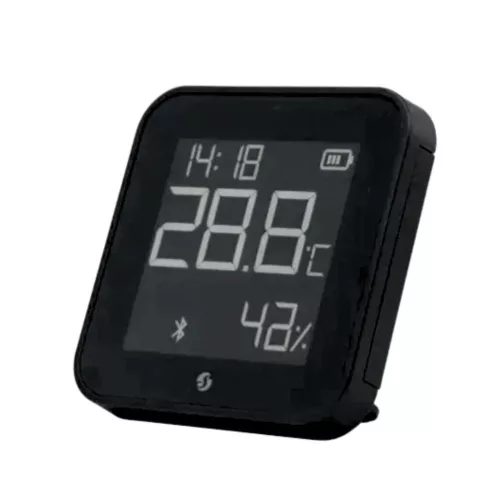 Shelly BLU H&T Display ZB – Temperature, humidity and light sensor with e-paper display, Zigbee, Bluetooth, black