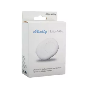   Shelly Button Add-on – Cover with button for Shelly Plus, Gen3 and Gen4 modules, white