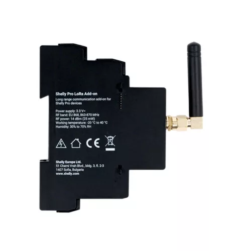 Shelly Pro LoRa Add-on – long-range communication expansion module for Shelly PRO devices