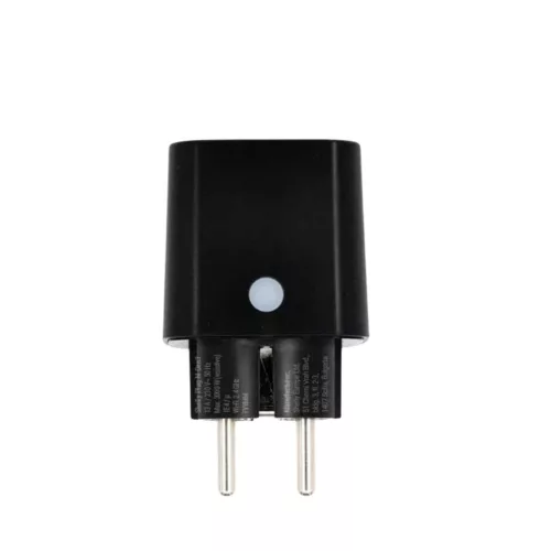 Shelly Plug M Gen3  – Wi-Fi + Bluetooth, Matter-compatible smart plug with energy monitoring, black