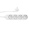 Shelly Power Strip 4 Gen4 –  smart power strip with 4 sockets, power meter, Wi-Fi, Zigbee, Matter, white