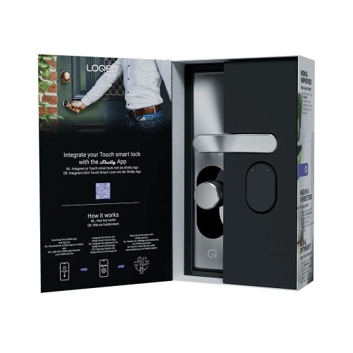 Shelly LOQED Touch Smart Lock 2s – Touchscreen smart lock, Wi-Fi, Bluetooth, silver