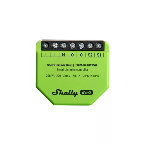 Shelly Dimmer Gen3 Wi-Fi + Bluetooth retrofit dimmer module