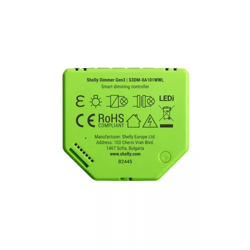 Shelly Dimmer Gen3 Wi-Fi + Bluetooth retrofit dimmer module
