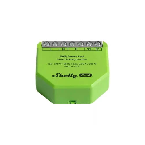 Shelly Dimmer Gen4 – smart dimmer module, Wi-Fi, Bluetooth, Zigbee, Matter