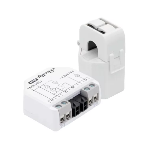 Shelly EM Gen4 – Single-phase, dual energy meter with 1x 50A current transformer and 2A contactor, Wi-Fi, Bluetooth, Zigbee, Matter (S4EM-002CXCEU)