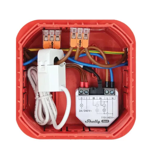 Shelly EM Gen4 – Single-phase, dual energy meter with 1x 50A current transformer and 2A contactor, Wi-Fi, Bluetooth, Zigbee, Matter (S4EM-002CXCEU)