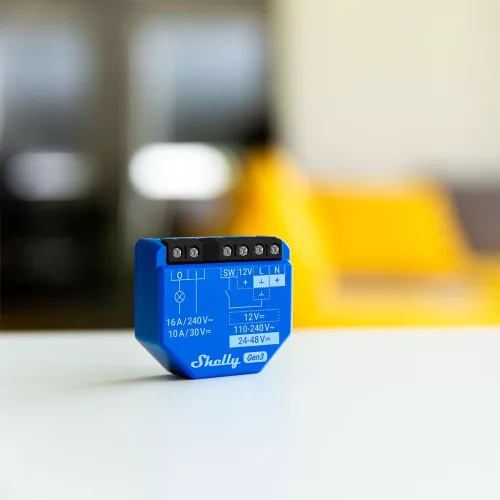 Shelly 1 GEN3 single channel Wi-Fi smart relay module (16A) (4-PACK)