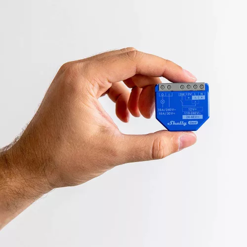 Shelly 1 Gen4 multiprotocol (Wi-Fi + Bluetooth + Zigbee 3.0) retrofit relay module, Matter compatible