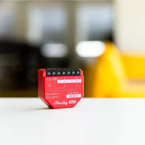 Shelly 1PM GEN3 single channel WiFi smart relay switch with power meter (16A)