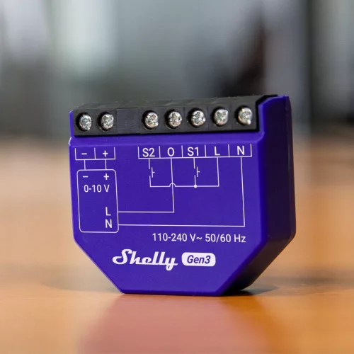 Shelly Plus 0/1-10V Dimmer GEN3, a smart Wi-Fi controller with 0-10V or 1-10V output