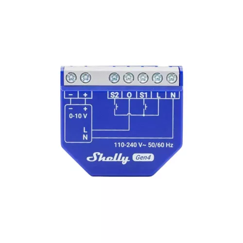Shelly Dimmer 0/1-10V PM Gen4 – Dimmer relay module with energy monitoring, Wi-Fi, Zigbee (S4DM-0010WW)