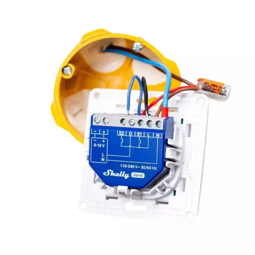 Shelly Dimmer 0/1-10V PM Gen4 – Dimmer relay module with energy monitoring, Wi-Fi, Zigbee (S4DM-0010WW)