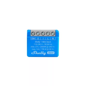   Shelly 1 Mini GEN4 multiprotocol (Wi-Fi+ Bluetooth / Zigbee 3.0) relay module, Matter compatible