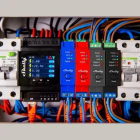   Shelly PRO 2 WiFi + Ethernet 2-gang smart relay switch with DIN-rail support
