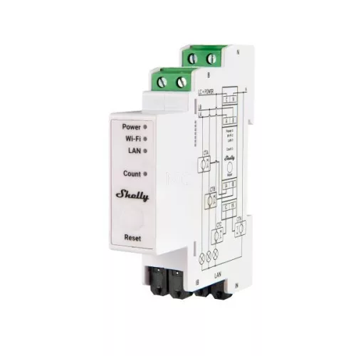 Shelly PRO 3EM-400A next generation professional 3-phase energy meter (3 x 400A)
