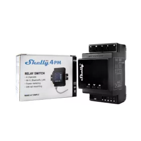   Shelly PRO 4PM WiFi + Ethernet 4-gang smart relay switch with power meter