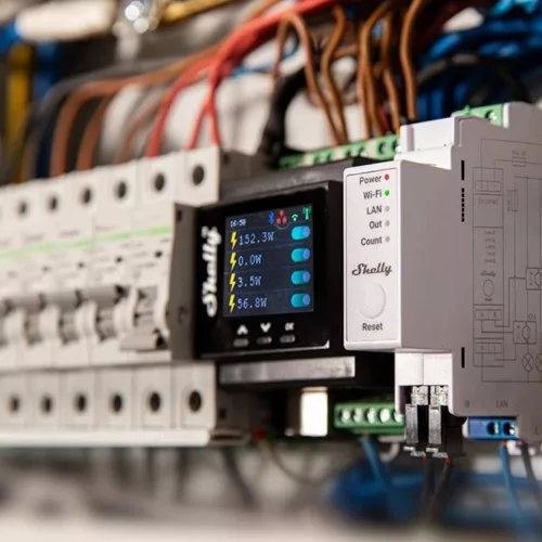 Shelly PRO EM - 50A next generation professional 1-phase, 2 x 50A energy meter with contactor control