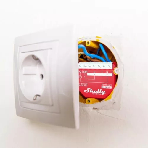 Shelly Qubino Wave 1PM smart relay with 1-gang, power meter, with Z-Wave protocol