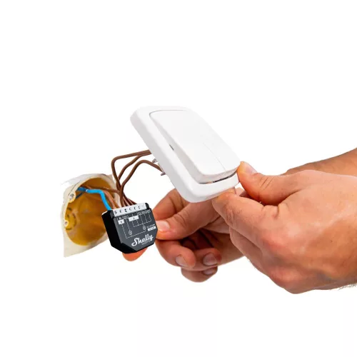 Shelly Qubino Wave 2PM smart relay with 2-gang, power meter, with Z-Wave protocol