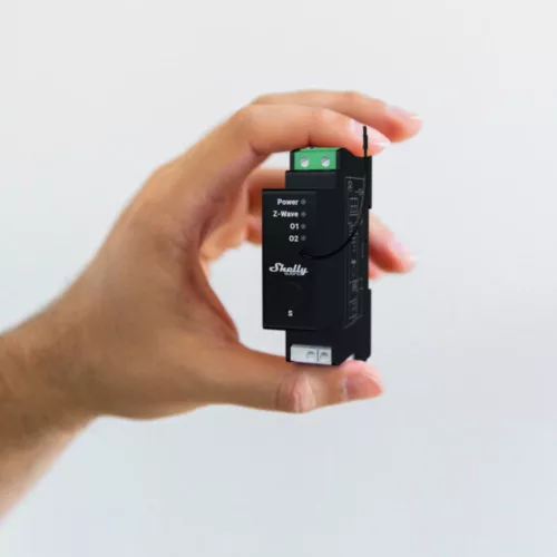 Shelly Qubino Wave PRO 2 Shutter smart DIN-rail relay for roller shutter control, with Z-Wave protocol