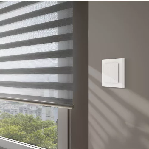 Aqara H2 Shutter Switch EU, Zigbee + Thread roller shutter wall switch, white/grey (DS-K02D)