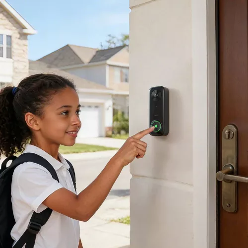 Doorbell Camera G400 Select (Wired) – Smart video doorbell with AI human, pet and package detection, Wi-Fi 6, black (DB-C03D)