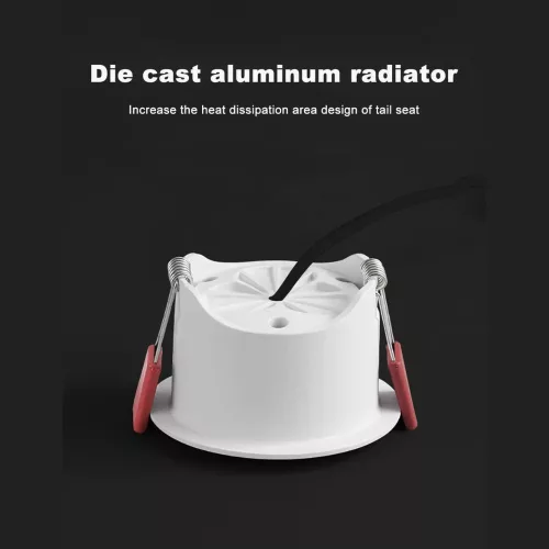 Gledopto GL-D-009P Zigbee Pro (Zigbee 3.0 + RF receiver) smart recessed LED downlight (800 lumens. IP40), with white frame