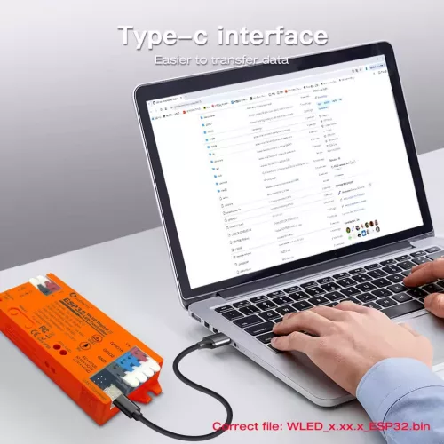 Gledopto GL-C-016WL-D WLED RGBIC light strip controller, with microphone and DIY mode (USB-C port)