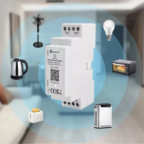 Matter DIN Rail Circuit Breaker – Single-circuit smart DIN-rail relay module, 16A, Wi‑Fi, Matter (GL-DR-001M)