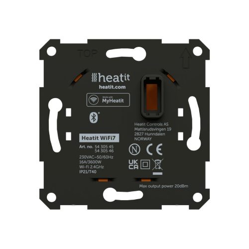 HeatIt WIFI7 – Thermostat, Wi-Fi, Bluetooth, black (5430546)