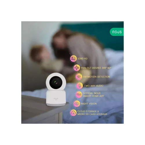 Nous W2 smart Tuya Wi-Fi PTZ IP camera, 2MP