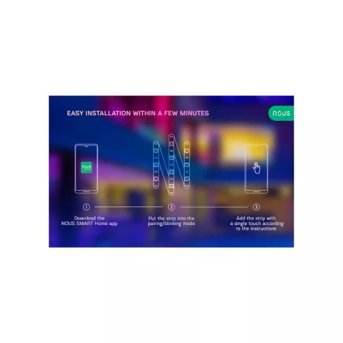 Nous F1 smart Tuya Wi-Fi RGB LED strip, 5 meters