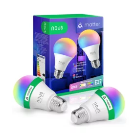   Nous P3 smart Tuya Wi-Fi RGB bulb (E27 socket), Matter compatible (2 pcs)