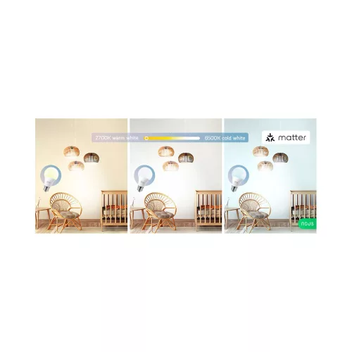 Nous P3 smart Tuya Wi-Fi RGB bulb (E27 socket), Matter compatible (2 pcs)