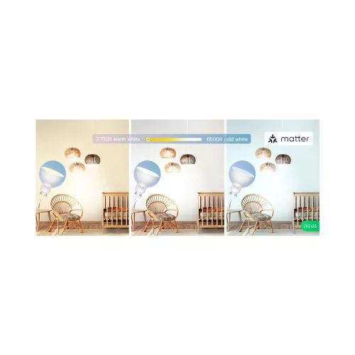Nous P8 smart Tuya Wi-Fi RGB bulb (GU10 socket), Matter compatible