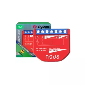   Nous B2Z smart Tuya Zigbee mini relay module, with power meter and switch input, 1-gang