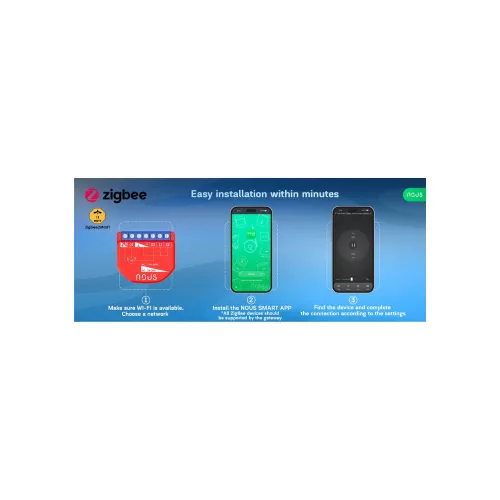 Nous B4Z smart Tuya Zigbee mini roller shutter controller relay module with switch input