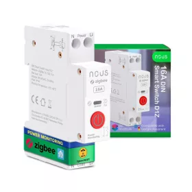 Nous D1Z - DIN-compatile smart Tuya Zigbee relay module, 16A