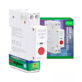 Nous D2Z Zigbee DIN Smart Switch 20A (1 channel, with PM)