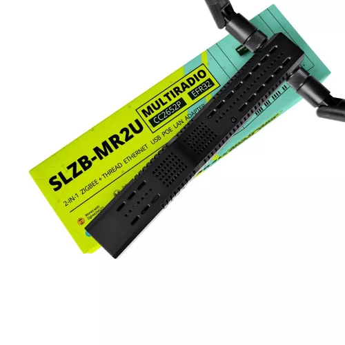 SMLIGHT SLZB-MR2U – Zigbee, Matter over Thread, Ethernet, PoE, USB, Wi-Fi adapter, black (CC2652P + EFR32MG21)