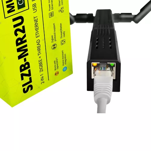 SMLIGHT SLZB-MR2U – Zigbee, Matter over Thread, Ethernet, PoE, USB, Wi-Fi adapter, black (CC2652P + EFR32MG21)