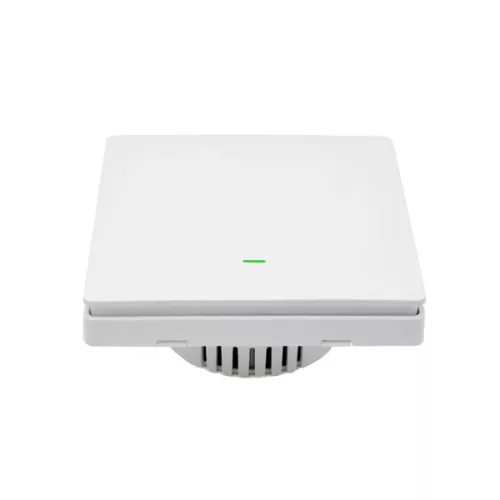 SmartWise B61 UNI Zigbee 3.0 + RF, 1-gang smart wall switch, universial wiring, physical push-button, white 