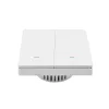 SmartWise B62 UNI Wi-Fi + eWeLink-Remote, 2-gang smart wall switch, universial wiring, physical push-button, white 