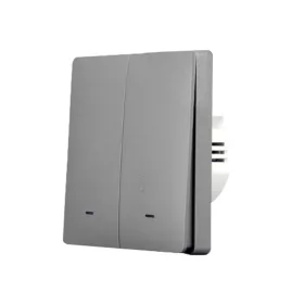   SmartWise B62 UNI Zigbee 3.0 + RF, 2-gang smart wall switch, universial wiring, physical push-button, grey 