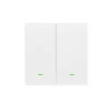 SmartWise B62 UNI Zigbee 3.0 + RF, 2-gang smart wall switch, universial wiring, physical push-button, white 