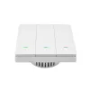 SmartWise B63 UNI Wi-Fi + eWeLink-Remote, 3-gang smart wall switch, universial wiring, physical push-button, white 