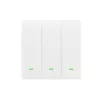 SmartWise B63 UNI Wi-Fi + eWeLink-Remote, 3-gang smart wall switch, universial wiring, physical push-button, white 