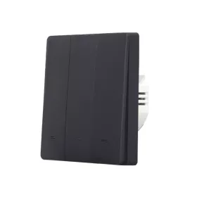   SmartWise B63 UNI Zigbee 3.0 + RF, 3-gang smart wall switch, universial wiring, physical push-button, black 